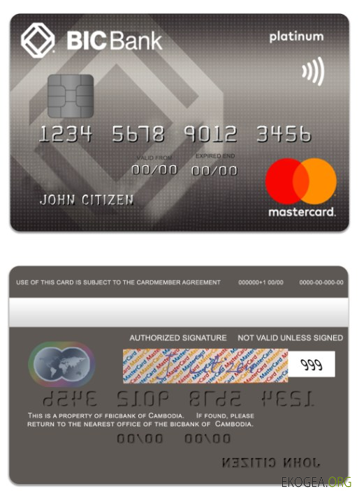 Cambodge BICBank crédit platine mastercard